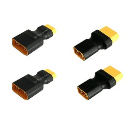 Boladge 2pcs XT90 Male Connector Converts to XT60 Female Connector Adapter and 2pcs XT90 Female Connector to XT60 Male Connector Adapter for RC Lipo RC Lipo ESC