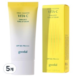 Goodal Green Tangerine Vita C Blemish Tone-Up Cream SPF50+ PA++++, White, 50ml, 5 pieces / 구달 청귤 비타C 잡티 톤업 크림 SPF50+ PA++++, 화이트, 50ml, 5개