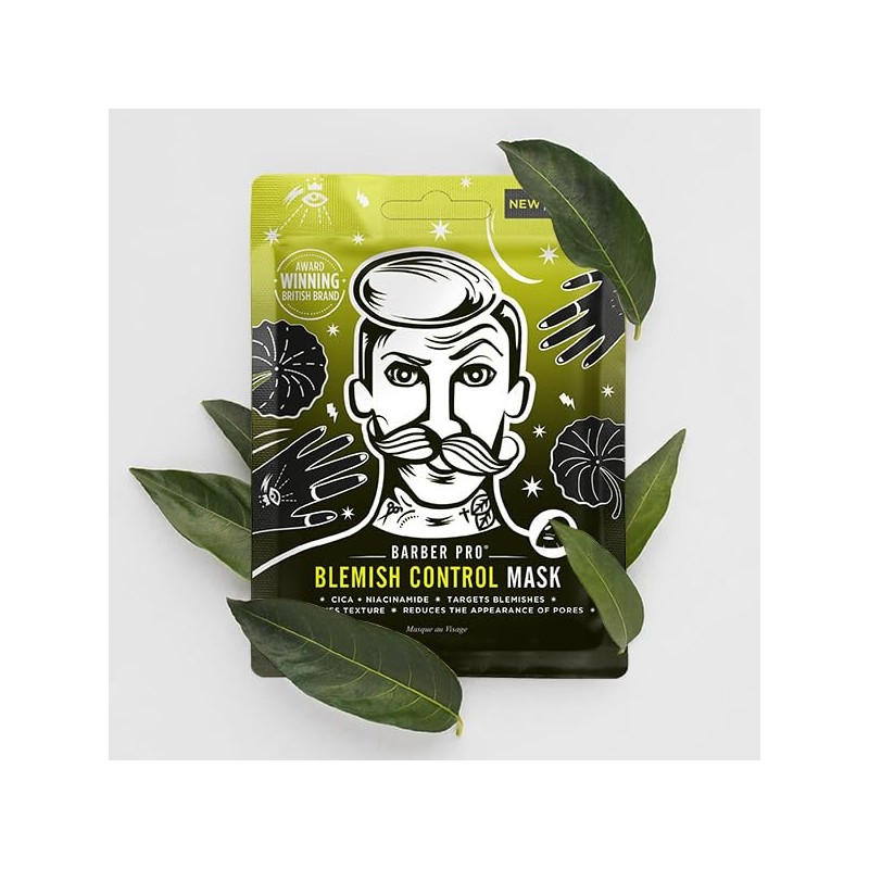 BARBER PRO BLEMISH CONTROL Cica + Niacinamide Sheet Mask