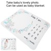 Flannel Baby Monthly Milestone Blanket Infant Growth Memory Blanket Photography