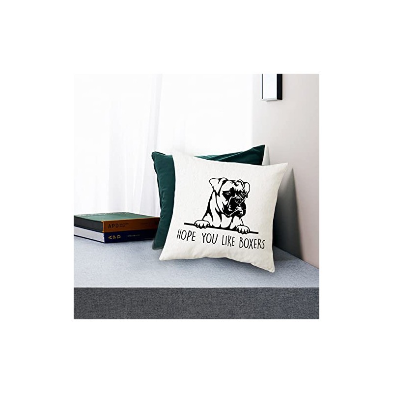 Sidhua Hope You Like Boxers Dog Themed Pillowcase Decorations for