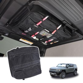 for Hummer EV SUV Pickup Truck Car Sunroof Organizer, Sunroof Storage Bag,Car Rooftop Cargo Carrier Sunroof Multi-Function Storage Bag Interior Accessories (Front Right Side)