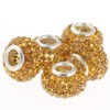 RUBYCA Big Hole Czech Crystal Large Slide Beads fit European