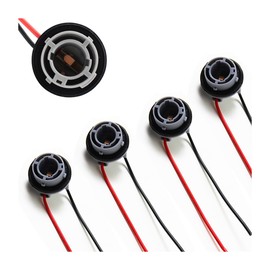CGEAMDY 5Pcs 1156 BA15S LED Socket Adapter, Car Signal Lamp Sockets with Cable, LED Socket Plug Cable for Lamp Brake, P21W Wiring Harness Socket Adapter For Turn Signal Light Backup Light