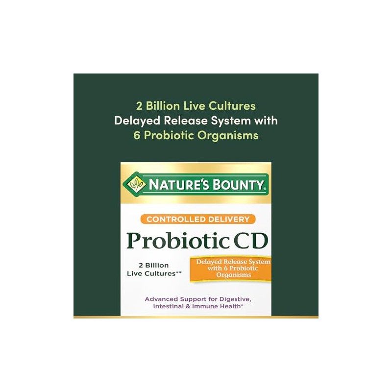 Nature's Bounty Probiotic 10 Daily Probiotic Supplement for Digestive, Immune,