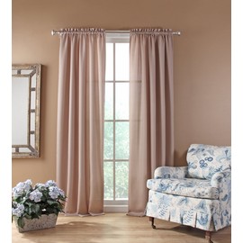 Stylemaster Renaissance Home Fashion Brooke Rod Pocket Panel, 40-Inch by 84-Inch, Cream