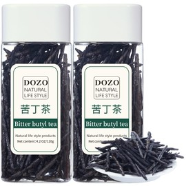 DOZO Needle Kuding Tea Ku Ding Bitter Green Tea 240g /8.46oz 100% Natural Wild Kuding Cha Herbal Tea Large Leaf Caffeine Free, No Additives 苦丁茶 大叶苦丁