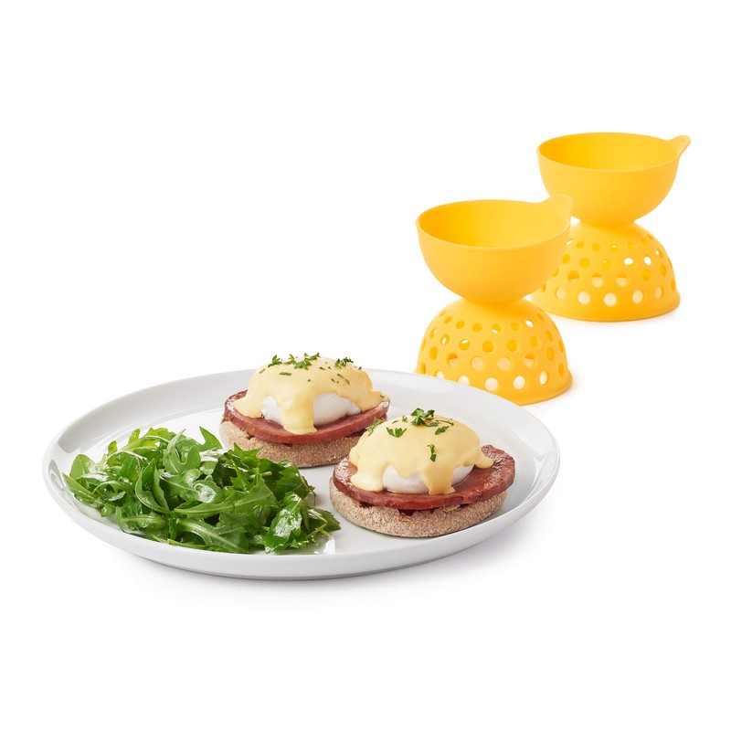 OXO Good Grips 2 Piece Silicone Egg Poaching Set, One