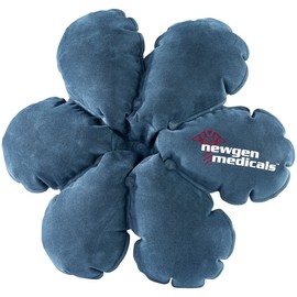 Newgen Medicals Travel Seat Cushion: Inflatable Travel Pillow in Flower Shape with Integrated Suction Cup (Inflatable Small Pillow, Inflatable Pillow, Outdoor, Neck Pillow)