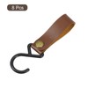 sourcing map Leather S Hooks, 8Pcs Camping Hook Hanger Multipurpose