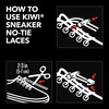 KIWI Sneaker No-Tie Shoe Laces, Red N' Black, One Size