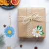 12 Pcs Diamond Art Painting Keychain Double Sided, Flower 5D