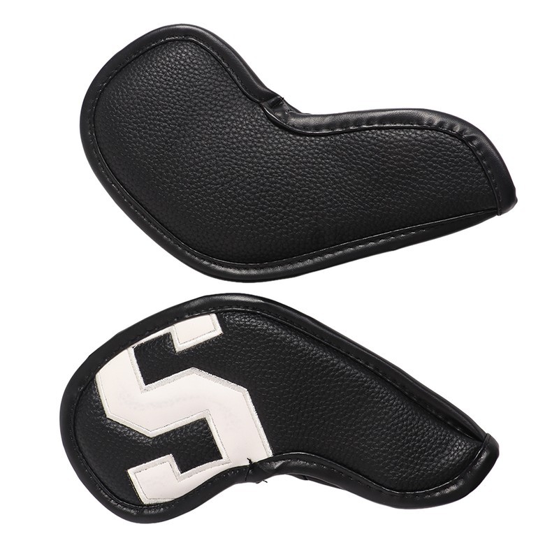 10pcs set PU Waterproof Golf Club Iron Cover Fine Sewing
