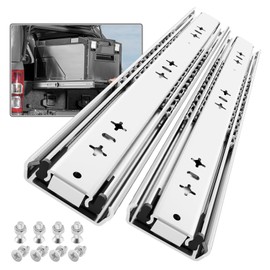 SHUHANG 1 Pair 250 lb Load Capacity Heavy Duty Drawer Slides 12 14 16 18 20 22 24 26 28 30 32 34 36 38 40 Inch Full Extension Ball Bearing Side Mount Rails Industrial Tool Box Runners Cabinet Glides