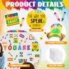Mooliwe 90 Pcs Crayon Affirmation Station Classroom Bulletin Board Set