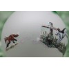 H044c Hand-made CUSTOMIZABLE Christmas Ornament horse -chestnut fox hunter hound