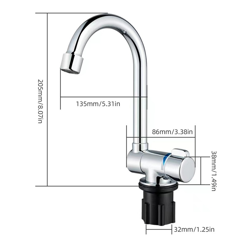 Folding Kitchen Faucets Polish Chrome Single Handle Basin Mixer Tap