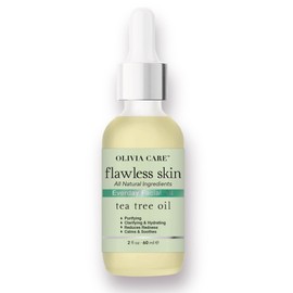 Olivia Care Flawless Skin Everyday Facial Oil – 100% Natural Tea Tree Oil – Lightweight & Hydrating – for Smooth, Nourished, and Radiant Skin – 2 fl oz