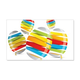 CafePress Easter Egg Abstract Wall Decal 20x12 Wall Decal, Vinyl Peel, Reusable Cling
