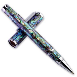 LACHIEVA LUX Exquisite Abalone Shell Rollerball Pen with German 888F Refill, Luxury Writing Gift for Executives, Men & Women