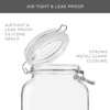 Airtight Glass Jars with Lids Set of 3. 78oz Glass