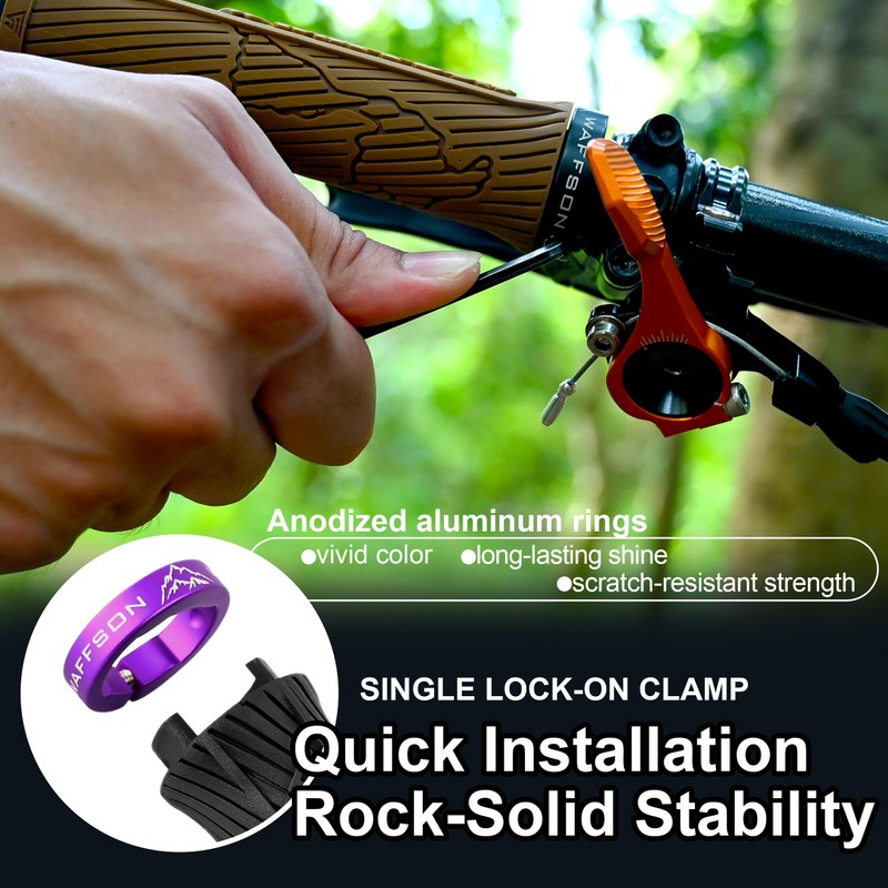 WFS World Map MTB Lock-on Grips - Single Clamp Ergonomic