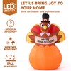 JOIEDOMI 6FT Thanksgiving Inflatables Turkey on Pumpkin Outdoor Decorations, Light