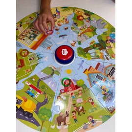 Imagiland FUN008 Owl Puzzles, Blue, 24 cm x 24 cm x 6 cm