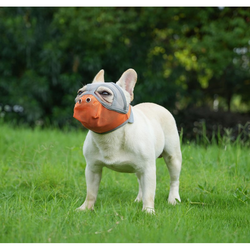 CILKUS Short Snout Dog Muzzles - Bulldog Muzzle Adjustable Breathable