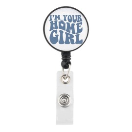 Lywjyb Birdgot Realtor Inspired Badge Reel I'm Your Home Girl Gift Real Estate Merch House Saleman Gift (Home Gir Badge CA)