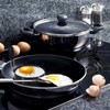 LXLOVESM 2-Pack Round+Square Egg Rings Set with Silicone Handle, Stainless