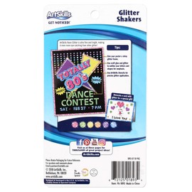 ArtSkills Neon Glitter Shaker Set, Arts and Crafts Supplies, Ultra-Fine and Bright Assorted Colors, 0.19oz Each, 6 Count