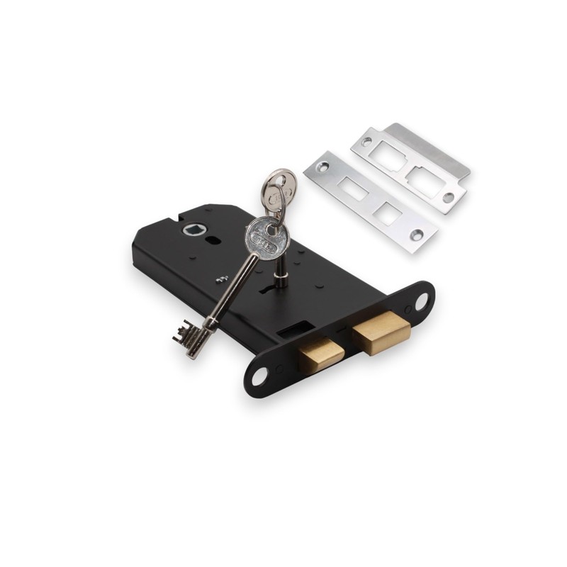 Infinity Decor Heavy Duty 150mm 3 Lever Iron Horizontal Mortice