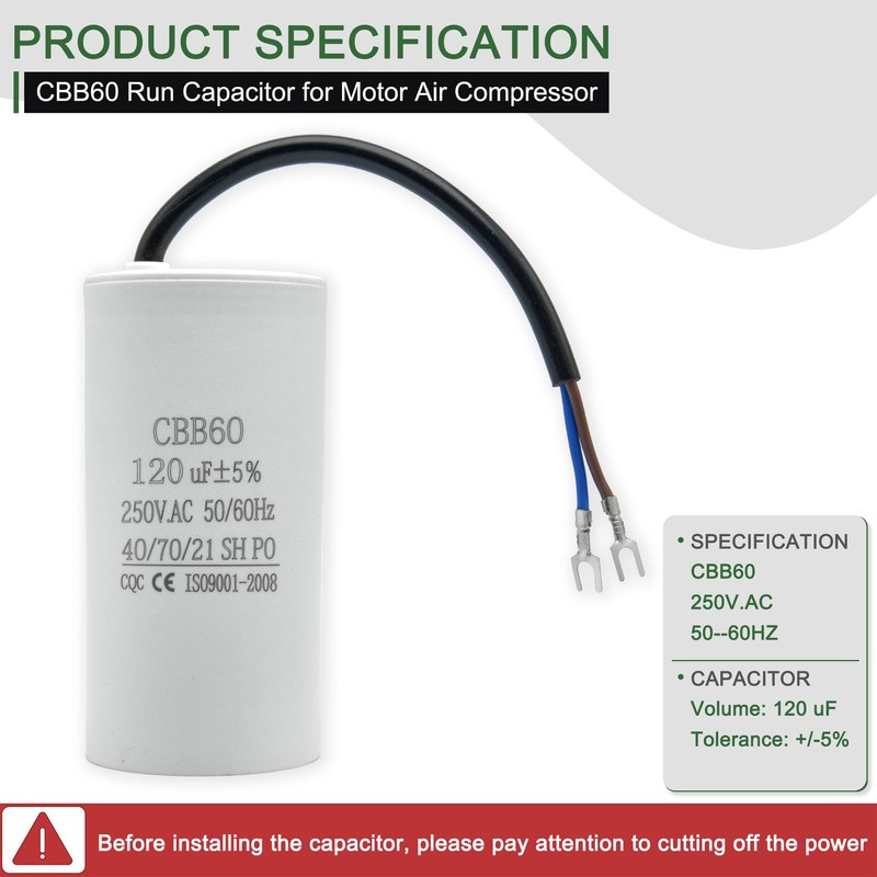 CBB60 Run Capacitor for Motor Air Compressor and air Conditioner