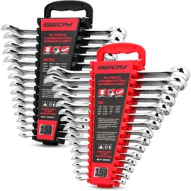 30-Piece Combination Wrench Set - Open End Wrench Set with Organizer Professional 12 Point Wrench Kit Tool for Mechanic Garages Workshops 1/4'' to 1'' & 8-22mm