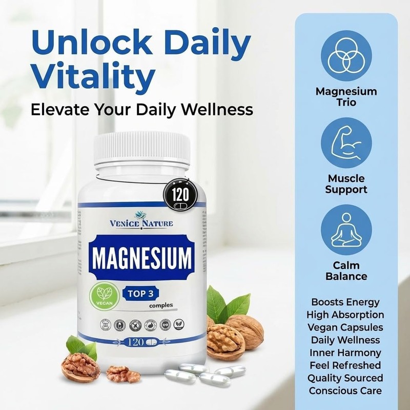 Magnesium 3-in-1 Complex 400mg of Elemental