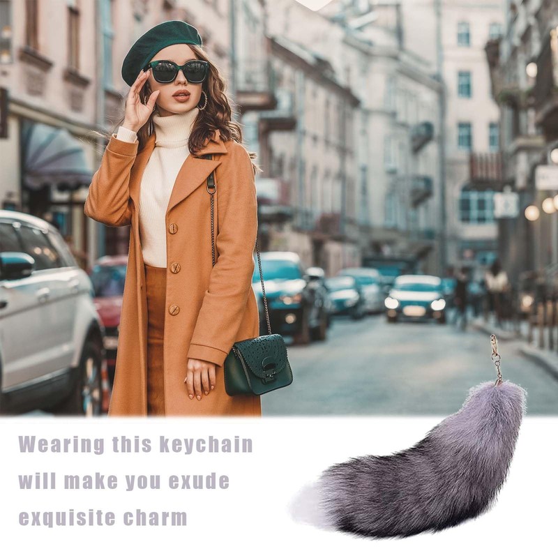 tintoke Fox Tail, Fox Tail Pendant, Approx. 40 cm, Fur