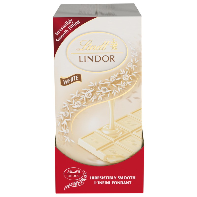 Lindt LINDOR White Chocolate Truffle Bar, Chocolate Candy Bar with