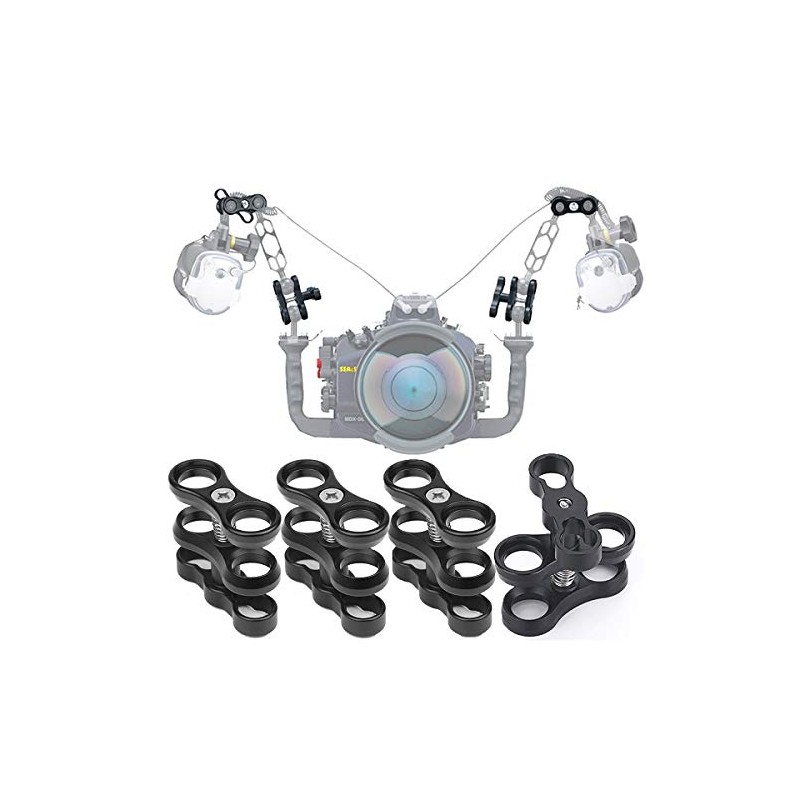 4pcs 1" Aluminum Ball Clamp Bracket Underwater Diving Light Arm