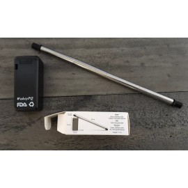 Unbranded Reusable Metal Folding Collapsible Drinking Straw Portable + Cleaning Brush Set