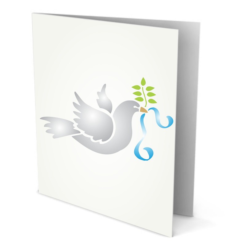 Stencils for Walls: Dove of Peace Stencil, 5 x 3.25