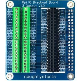 risingsaplings GPIO Breakout Board 3 Types Output Terminal Block Module for Raspberry Pi 2 3 4 Zero