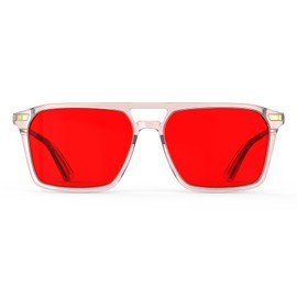 Goiteia - 100% Blue Light Blocking Glasses - Red Sleep Glasses to Completely Block Blue and Green Light - Relieves Eye Strain and Improves Sleep, Night Red - Fall asleep faster