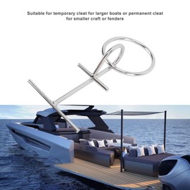 Portable Dock Cleat with O Ring Marine Grade Stainless Steel Portable Dock Ring 304 for Fenders Bumpers Mooring Line Marine Grade Fishing Yacht Sailing Accessories