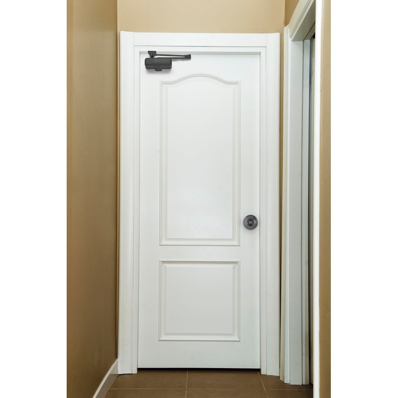 Light Duty Residential Hold Open Door Closer, ADA, Matte Black