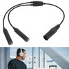Aviation Headset Adapter GA Dual Plug to Airbus 5 Pin