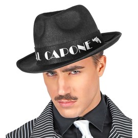 WIDMANN 01884 Al Capone Felt Hat Unisex - Adult, Black, One Size