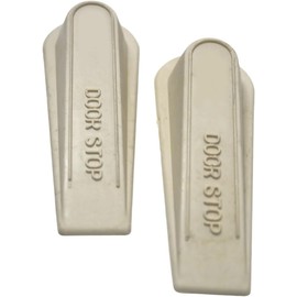 MantraRaj 2 Pack Multisurface Doorstop Door Wedge Rubber Heavy Duty Stop Large Strong Stopper Jammer Off White