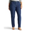 Lee-Women's Plus Size Relaxed Fit Straight-Leg Jeans,Dark Indigo,26W Medium