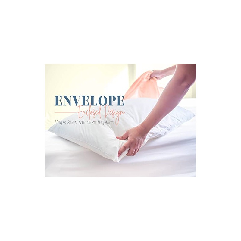 Elegant Comfort 4-Pack Solid Pillowcases 1500 Thread Count Egyptian Quality